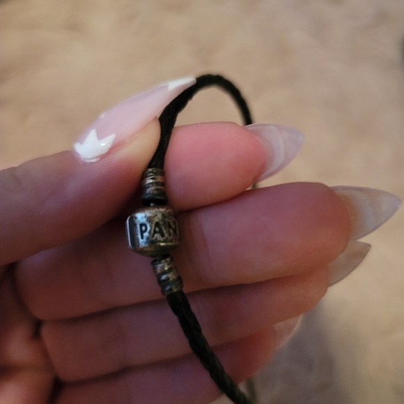Pandora Braided Bracelet with Two Charms - Picture 5 of 6